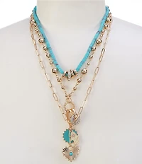 Anna & Ava Charm Statement Necklace Set