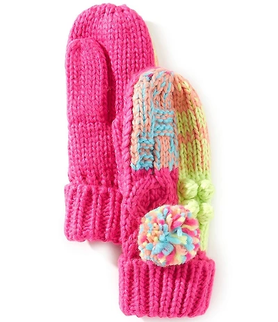 Anna & Ava Colorblock Knit Mittens