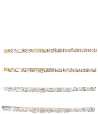 Anna & Ava Crystal Baguette Barrette, 4 Pack