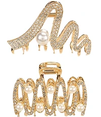 Anna & Ava Crystal Zig Zag Jaw Clip, 3 Pack