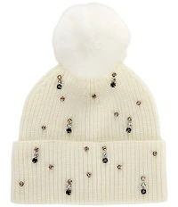 Anna & Ava Embellished Ribbed Beanie