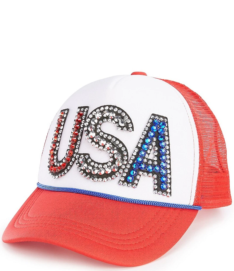 Anna & Ava Embellished USA Americana Baseball Cap