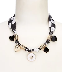 Anna & Ava Graphic Fabric Collar Charm Statement Necklace