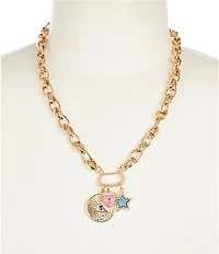 Anna & Ava Heart And Star Charm Collar Necklace