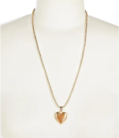 Anna & Ava Heart Long Pendant Necklace