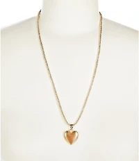 Anna & Ava Heart Long Pendant Necklace