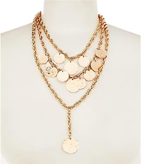 Anna & Ava Disc Charms Resort Long Layered Multi-Strand Necklace