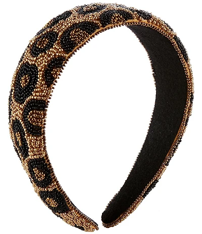 Anna & Ava Leopard Beaded Headband