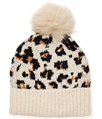 Anna & Ava Leopard Knit Beanie