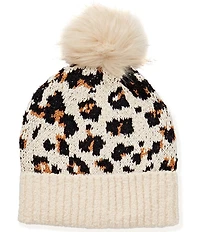 Anna & Ava Leopard Knit Beanie
