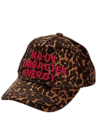 Anna & Ava Main Character Energy Leopard Baseball Cap