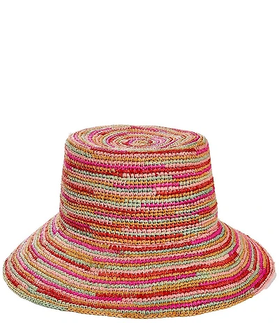 Anna & Ava Multi Colored Straw Bucket Hat