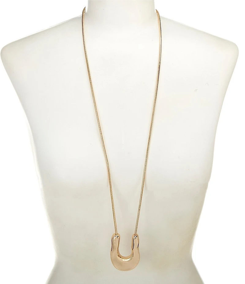 Anna & Ava Organic U Long Pendant Necklace
