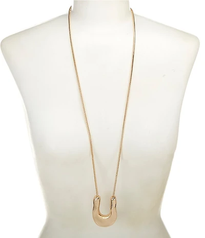 Anna & Ava Organic U Long Pendant Necklace