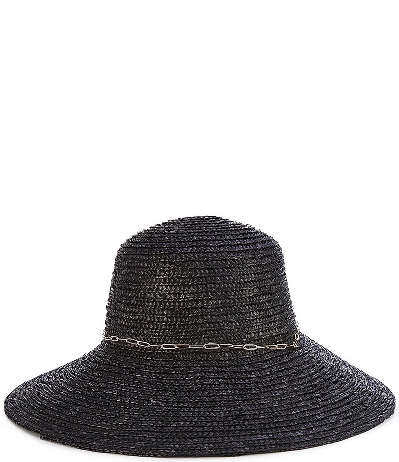 Anna & Ava Paperclip Sunglass Chain Wide Brim Sun Hat