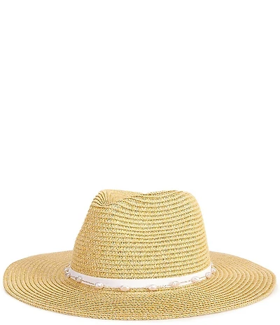 Anna & Ava Pearl Band Straw Fedora Hat