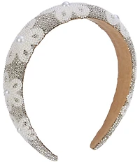 Anna & Ava Pearl Flower Beaded Headband