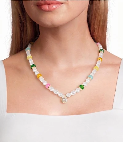 Anna & Ava Pearl Stoned Beaded Collar Necklace
