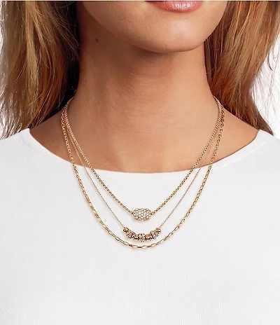 Anna & Ava Rondelle Multi Strand Chain Necklace
