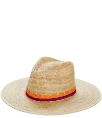Anna & Ava Scallop Straw Fedora Hat