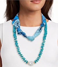 Anna & Ava Scarf Beaded Resort Layered Necklace