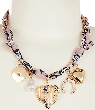 Anna & Ava Scarf Charm Collar Necklace