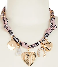 Anna & Ava Scarf Charm Collar Necklace