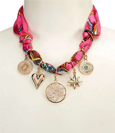 Anna & Ava Scarf Charm Statement Necklace