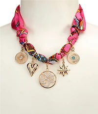 Anna & Ava Scarf Charm Statement Necklace