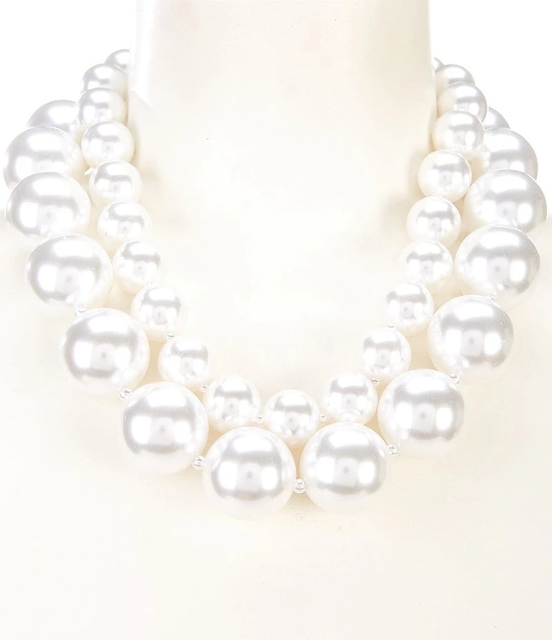 Anna & Ava Statement Pearl Short Multi-Strand Necklace