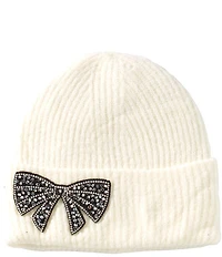 Anna & Ava Stone Bow Cuff Beanie