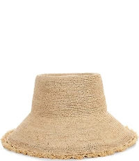 Anna & Ava Straw Fringe Bucket Hat