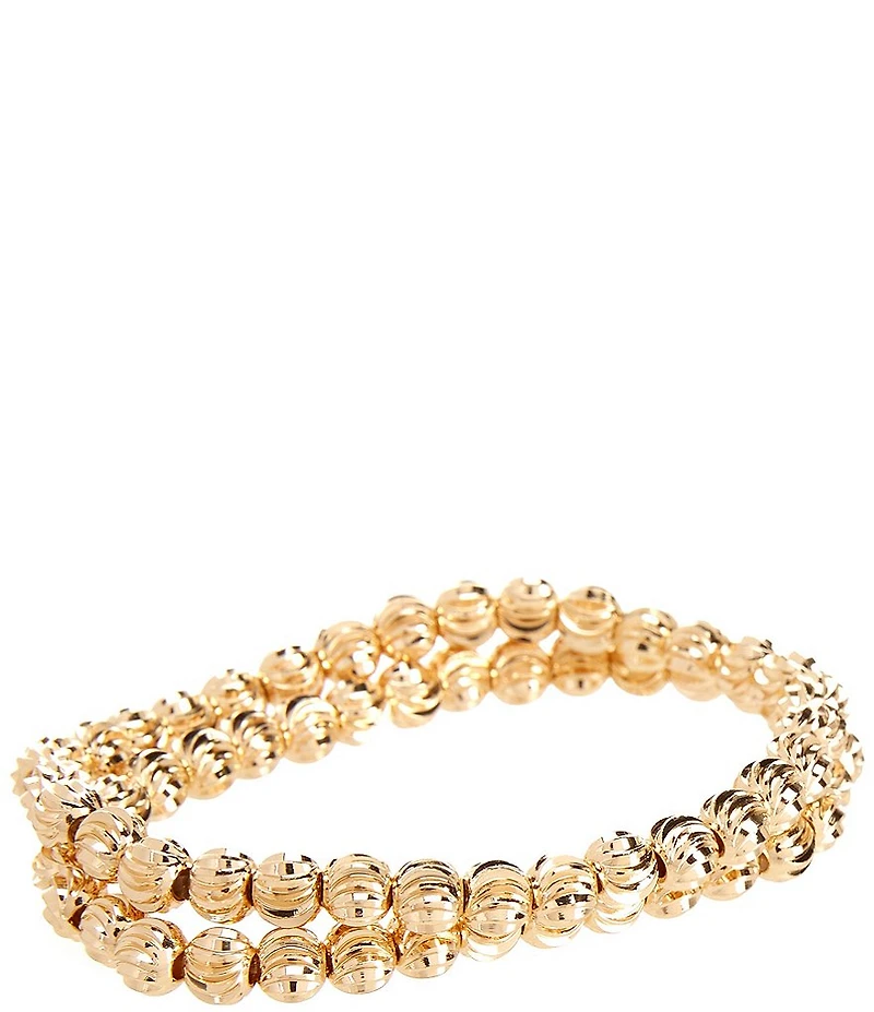 Anna & Ava Textured Ball Stretch Bracelet Set