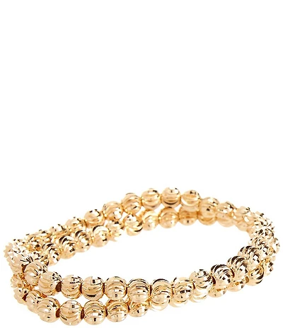 Anna & Ava Textured Ball Stretch Bracelet Set