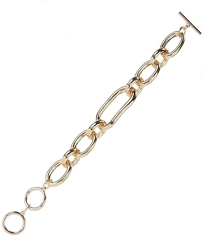 Anna & Ava Thick Oval & Round Link Line Bracelet
