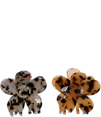 Anna & Ava Tortoise Flower Jaw Clip, Set of 2