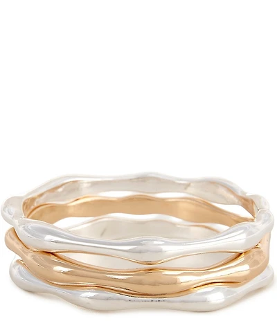Anna & Ava Two Tone Bangle Bracelet Set