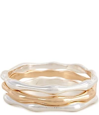 Anna & Ava Two Tone Bangle Bracelet Set