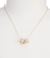 Anna & Ava Waterproof Cubic Zirconia Rondelle Short Pendant Necklace