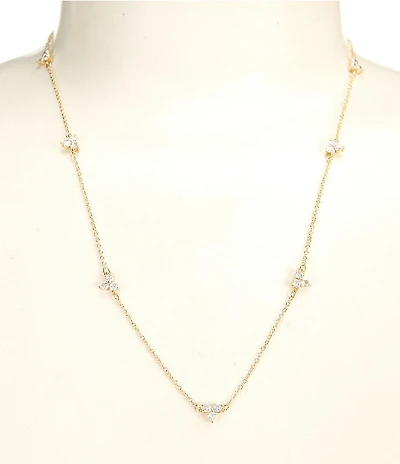 Anna & Ava Waterproof Cubic Zirconia Stone Cluster Chain Necklace