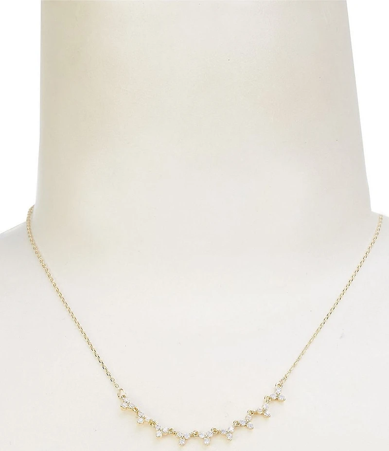 Anna & Ava Waterproof Cubic Zirconia Stone Triangles Collar Necklace