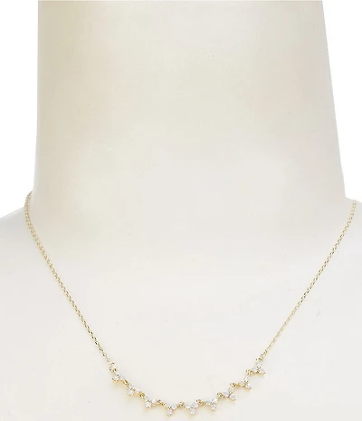 Anna & Ava Waterproof Cubic Zirconia Stone Triangles Collar Necklace