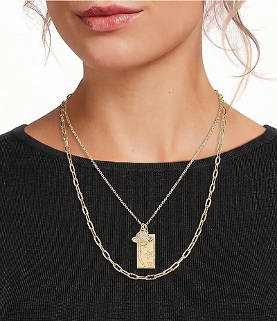 Anna & Ava Waterproof Delicate Celestial Double Strand Chain Necklace