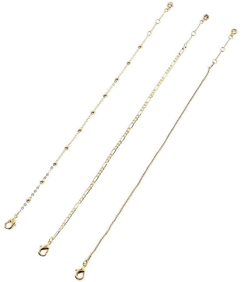 Anna & Ava Waterproof Delicate Line Bracelet Set with Pearls