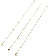 Anna & Ava Waterproof Delicate Line Bracelet Set with Pearls