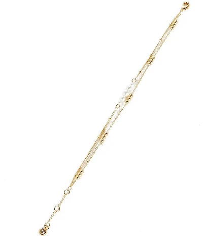 Anna & Ava Waterproof Delicate Line Bracelet with Pearls