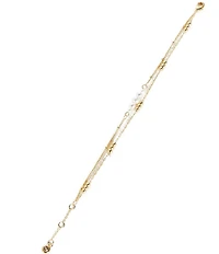 Anna & Ava Waterproof Delicate Line Bracelet with Pearls