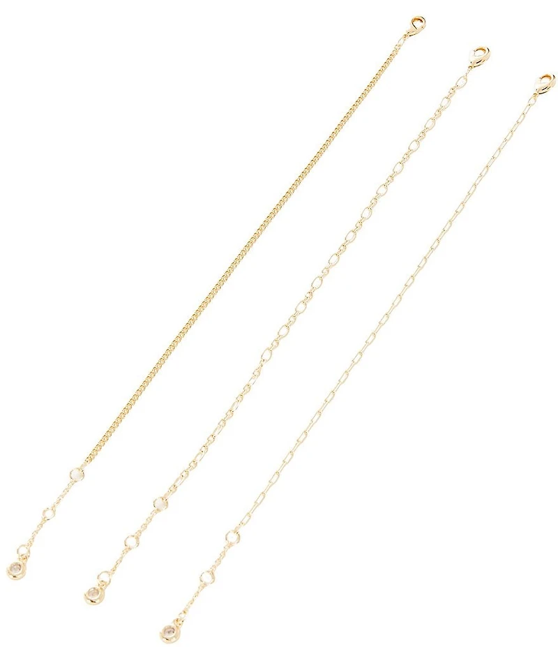 Anna & Ava Waterproof Delicate Line Chain Bracelet Set