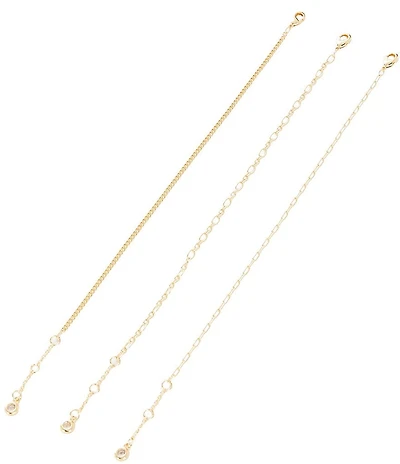 Anna & Ava Waterproof Delicate Line Chain Bracelet Set