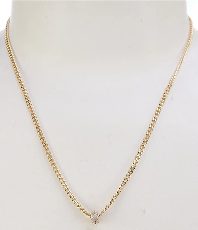 Anna & Ava Waterproof Delicate Rhinestone Pendant Chain Necklace